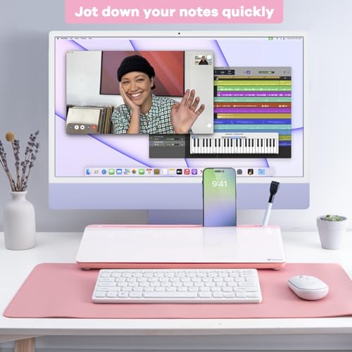 Glass Desk Whiteboard with Storage