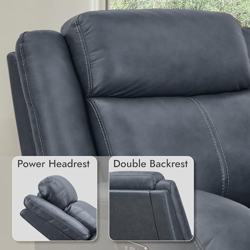 Genuine Leather Wall Hugger Power Recliner