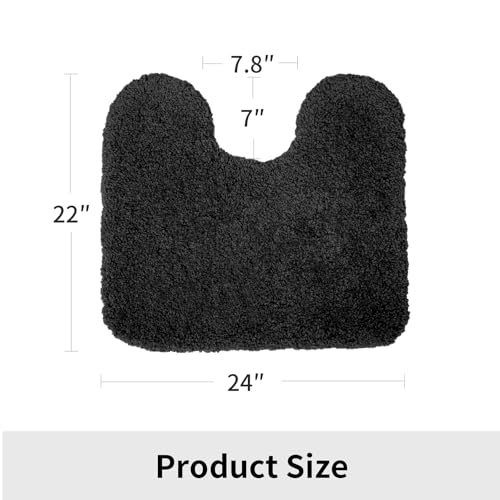 Toilet Mat 22x24 Black (4.93 Sq Ft)