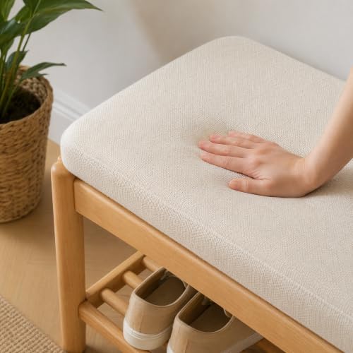 Solid Wood Shoe Bench