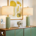 25'' Bedside Table Lamps Set of 2 for Living Room with USB A&C Ports