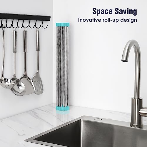 Roll Up Dish Drying Rack Over Sink
