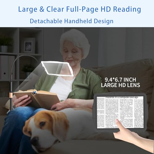 Floor Magnifying Glass with Light and Stand