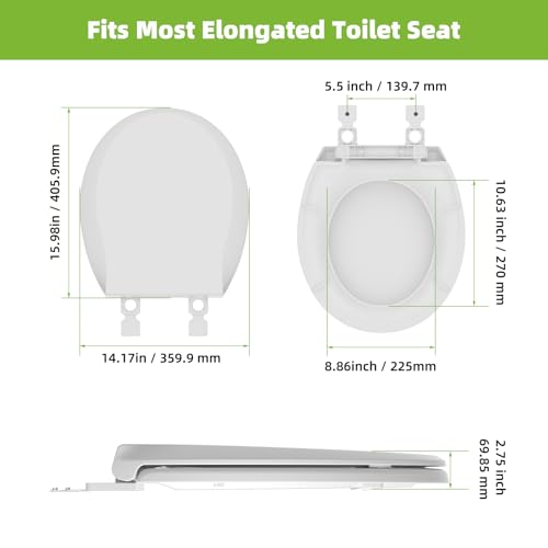 Round Toilet Seat Soft Close (2 Count)
