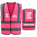 Company Logo Pink Reflective Work Vest