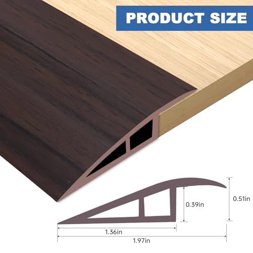 Vinyl Floor Transition Strip Self Adhesive Door Threshold Strip (6.6 Foot)