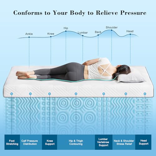 4 Inch Extra Firm 7 Zone Gel Memory Foam King Mattress Topper