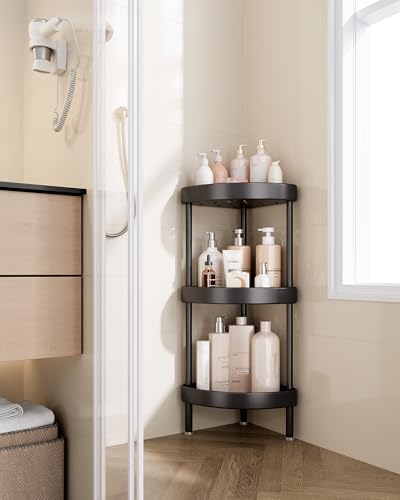 3 Tier Aluminum Corner Shower Caddy Standing Rustproof