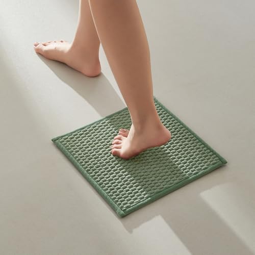Small Bathroom Rugs Non Slip Washable Bath Rugs Super Absorbent Bathroom Rug Thin Quick Dry Low Pile Bath Mats