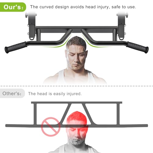 24" Height Adjustable Pull Up Bar Ceiling Mount Chin Up Bar