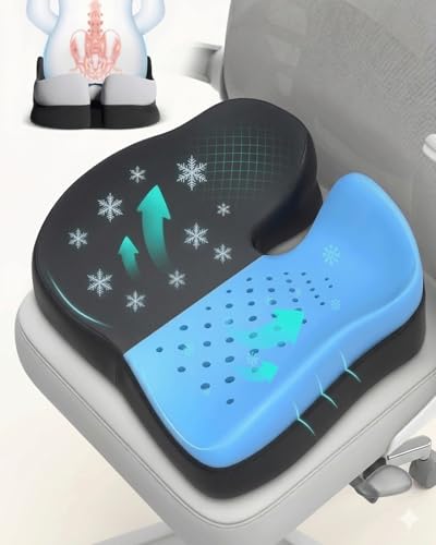 Memory Foam Ergonomic Seat Cushion for Office Chairs Pain Relief