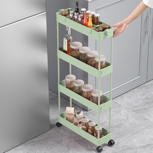 2 piece Set Slim Storage Cart 3 Tier (2 Count)