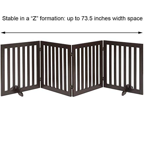 24”H Free Standing Pet Gate for Dog Cat