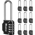 10 Pack disecu 2.6 Inch Long Shackle Combination Lock (10 Count)