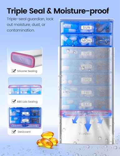Metal Pill Organizer 3 Times a Day