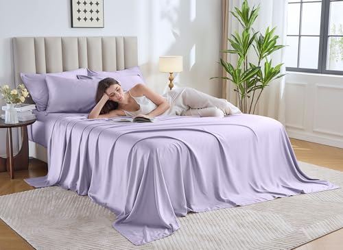 Full Sheets Genuine 100% Organic Viscose Derived from Bamboo Bed Sheet Set