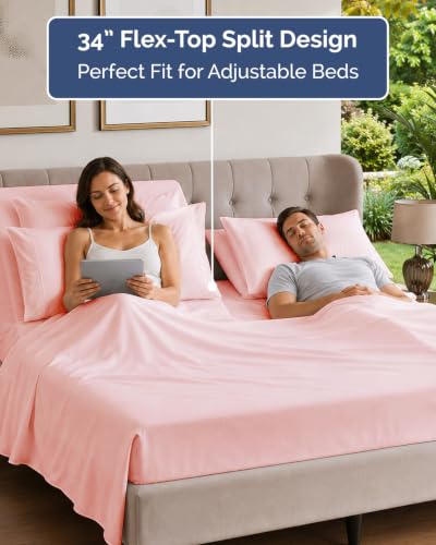 Flex Top Split Head King 6 Piece Sheet Set