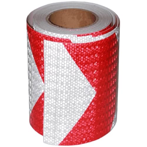 Red and White Reflective Tape Outdoor Waterproof 8 inch X 66 feet