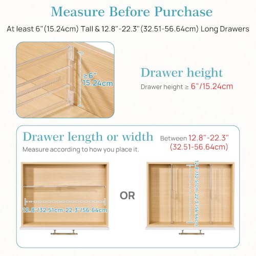 6" Tall Upgrade Drawer Dividers (4 Count)