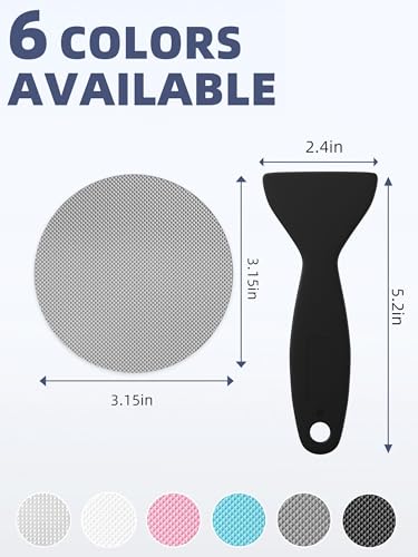 12PCS Round Non Slip Bathtub Stickers with Scraper