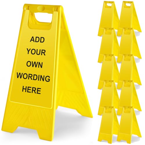 10 Pack 24" Height Blank Floor Sign Yellow A (10 Count)