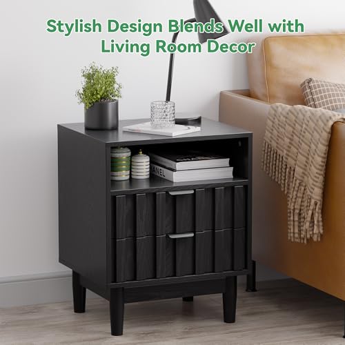 Fluted Nightstand