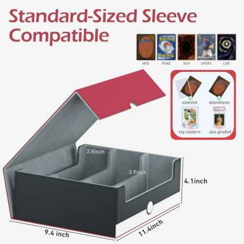 3 Row【2400+】 Trading Card Storage Box (28 Count)