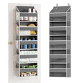 1 Pack Over The Door Organizer with 5 Large Pockets and 10 Mesh Side Pockets