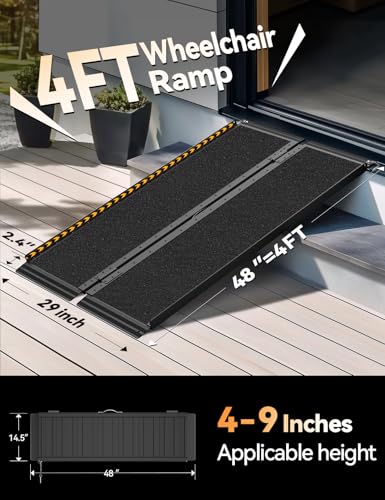 FACHNUO 4FT Wheelchair Ramp for Threshold 2 (352 Ounce)