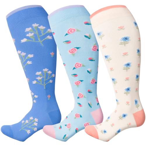 Wide Calf Compression Socks for Women Men Plus Size 15