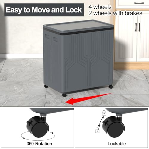 120L 2 Section Laundry Hamper