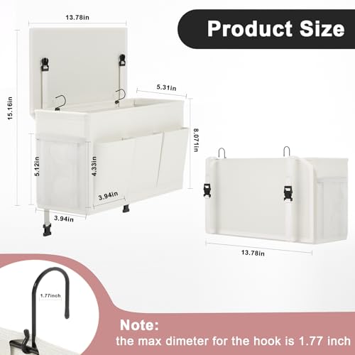 Bedside Caddy Storage Organizer for Bed Rails