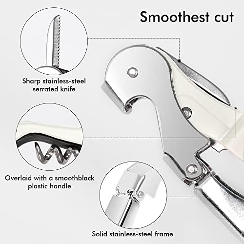 Professional Waiter Corkscrew Wine Openers Set (2 Count)