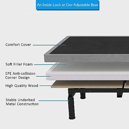 Premium Queen Adjustable Bed with 14 Inch Prime Gel Memory Foam Sleep System