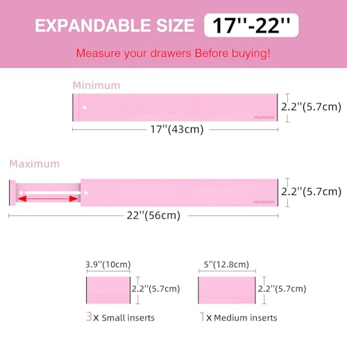 Expandable Bamboo Drawer Dividers Organizers