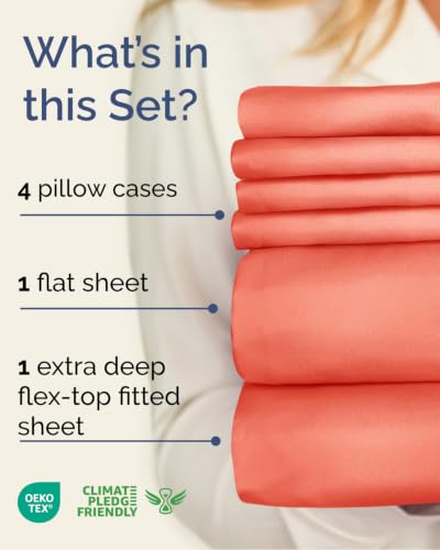 Extra Deep Flex Top Split Head King Sheet Set