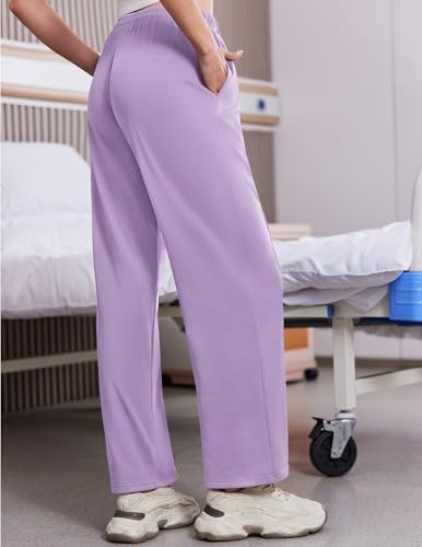 Tear Away Pants for Women Side Slit Snap Post Surgery Sweatpants
