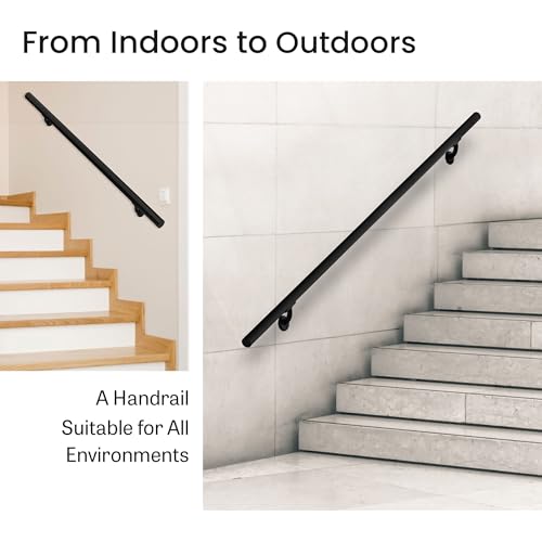 Meranti Aluminum Handrail for Indoor or Outdoor Steps and Stairs