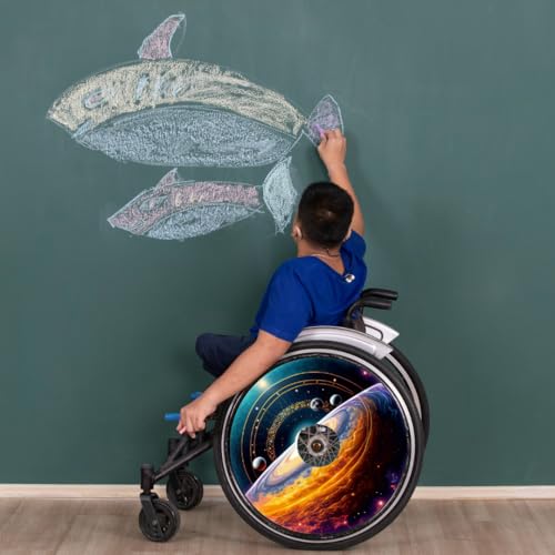 Designer Grad Gift Cover for Wheelchair Wheels (2 Count)