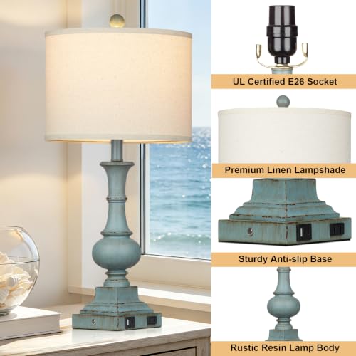 26" Tall Coastal Lamp for Living Room