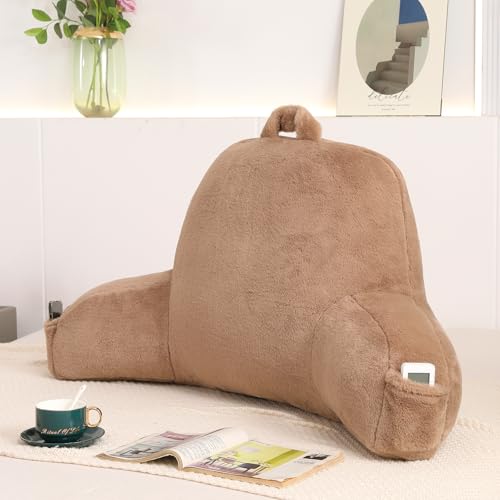 Large Plush Backrest Pillow for Sitting in Bed