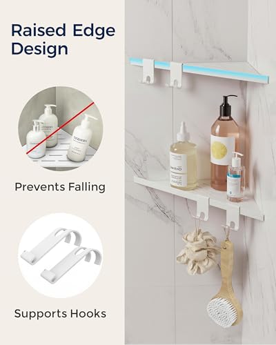 White Shower Corner Shelf