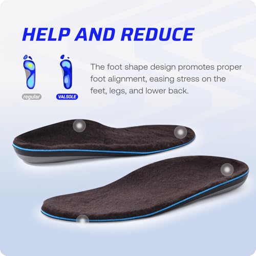 250+lbs Winter Thermal Wool Insoles for Men Women