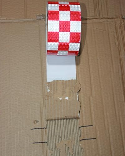Red and White Reflective Tape Outdoor Waterproof 3 inch X 66 feet