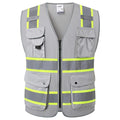Safety Vest for Men Women Reflective Hi Vis JK901 Grey 4XL