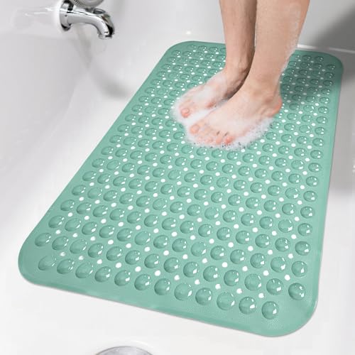 Non Slip Bathtub Mat Bath Shower Mat Mars Green 17"x30" Standard
