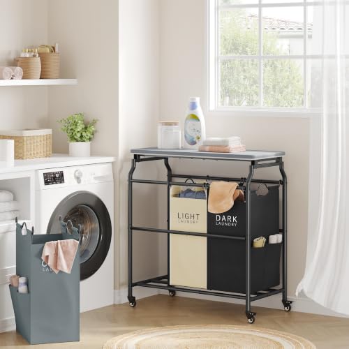 3 Section Laundry Sorter with Iorning Board