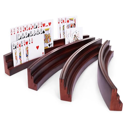 Playing Card Holders for Kids Adults Seniors (4 Count)