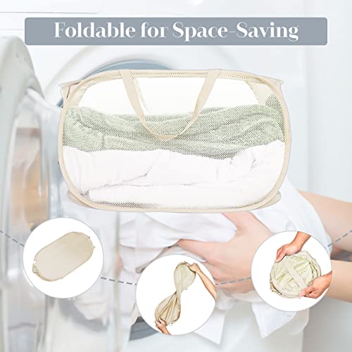 2 Pcs Durable Collapsible Laundry Baskets (2 Count)
