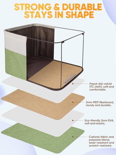 3 Pack Fabric Closet Storage Bins for Shelves (3 Count)